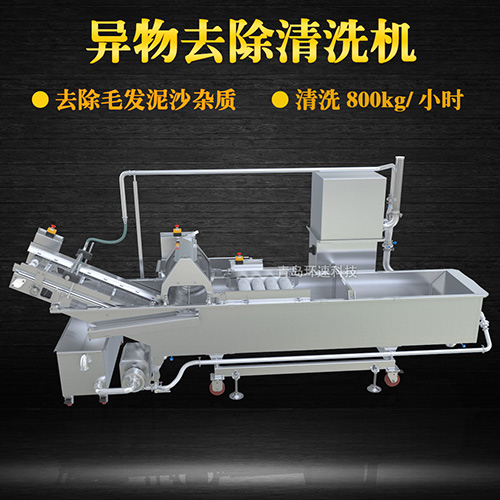 蔬菜毛輥式清洗機，清洗800kg小時，蔬菜毛輥式清洗機