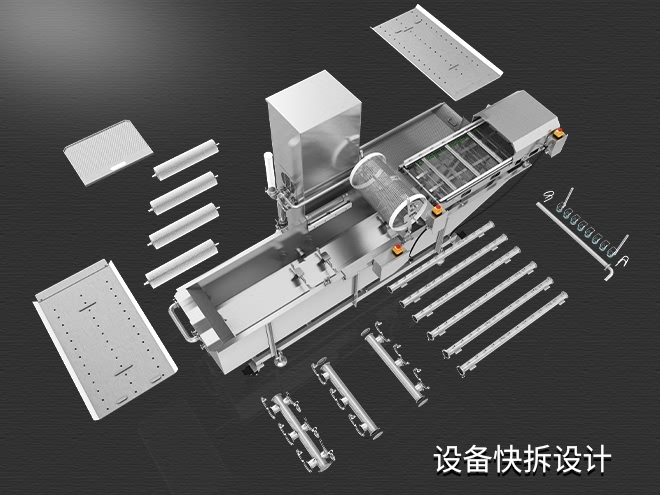 高質(zhì)毛輥物料清洗機(jī)，氣泡清洗，清洗800kg/小時(shí)